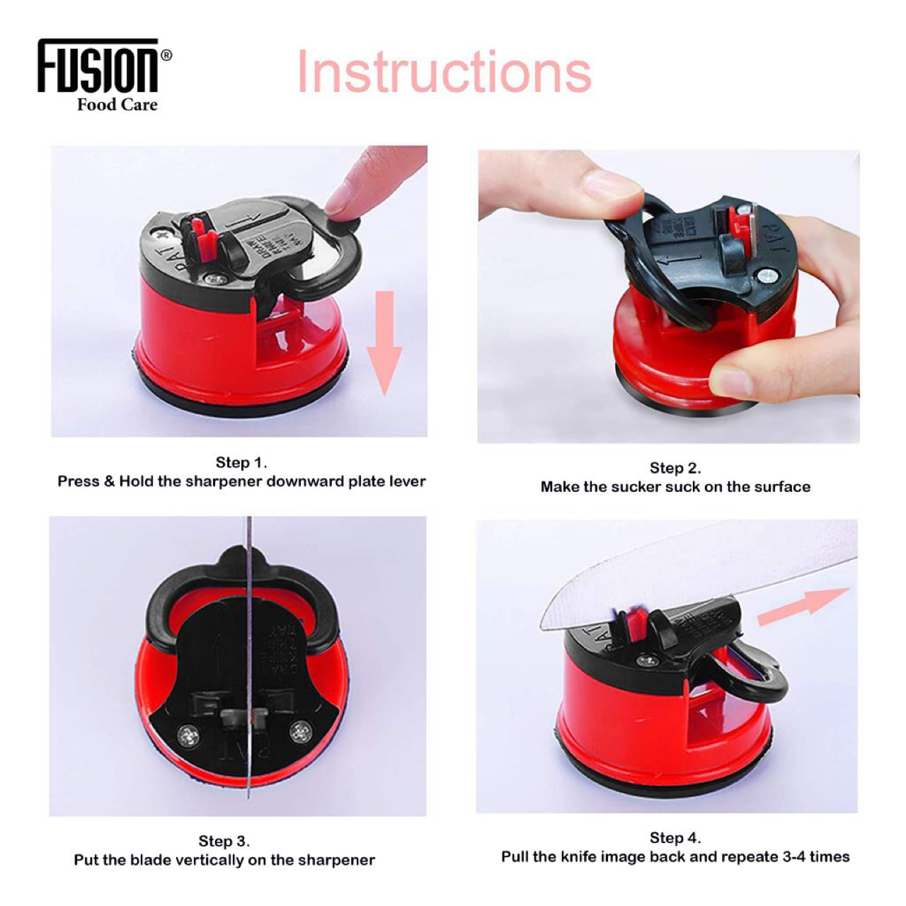 Knife Sharpener With Suction Pad Sharp Diamond For Knives Blades Sharping Tools