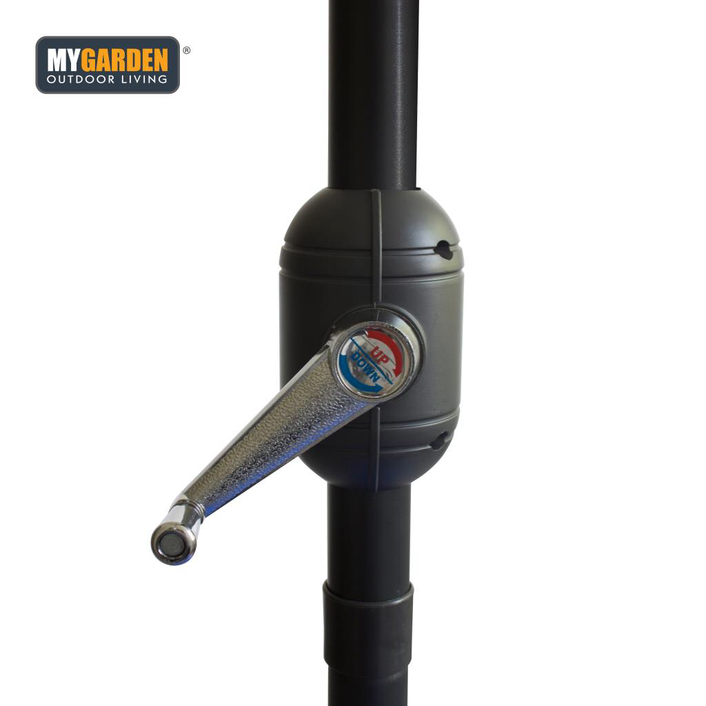 Garden Parasol 2.7m Tilt Sun Shade Umbrella Steel Crank Handle Open Close Large