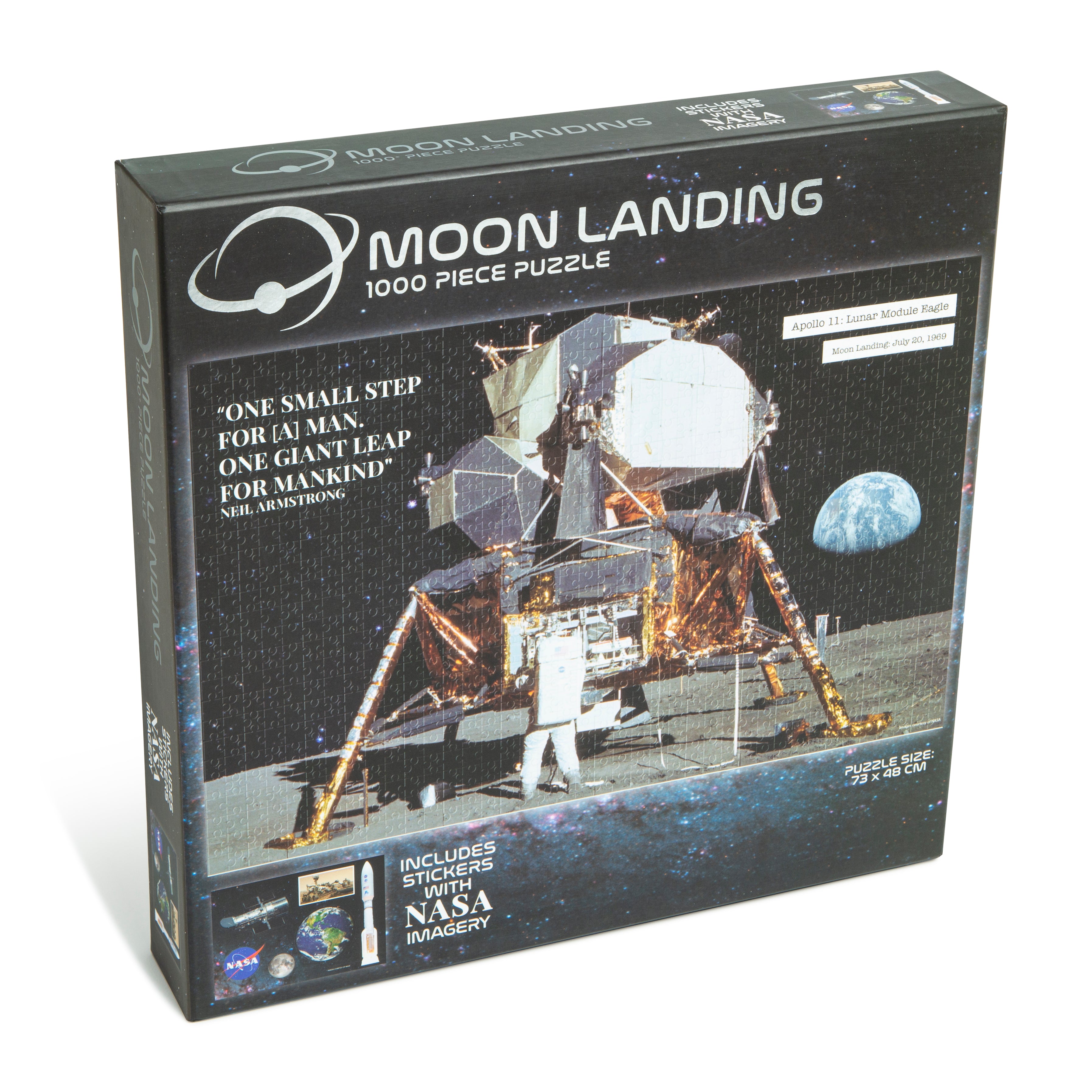 NASA 1000Pc Puzzle Moon Landing Shuttle Blast Off Stickers Imagery Science Space
