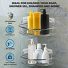 2x Shower Caddy Bathroom Suction Shelf Storage Shampoo Soap Holder No Drill