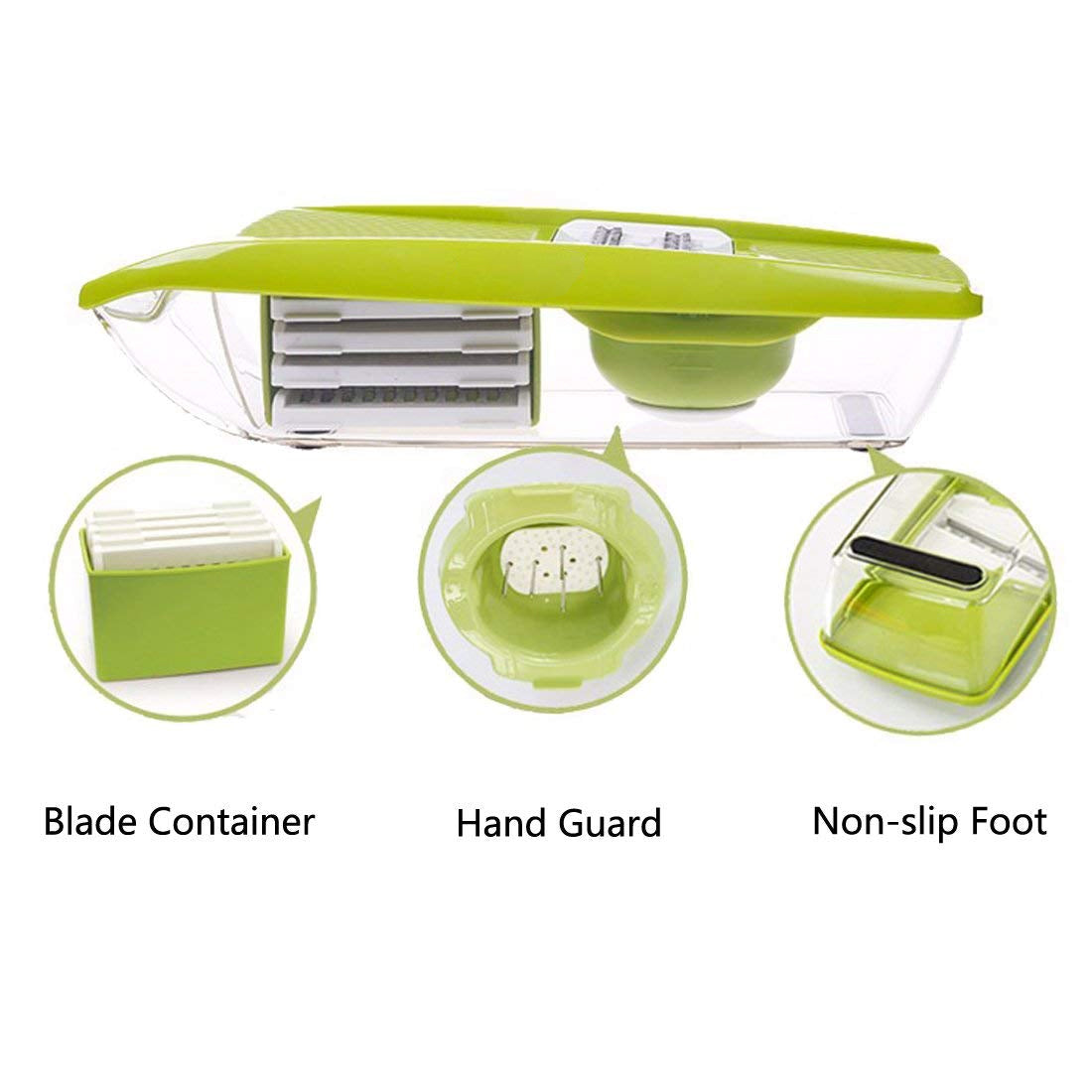 9 in 1 Mandolin Vegetable Food Slicer Julienne and Container - Peel Cut Slice
