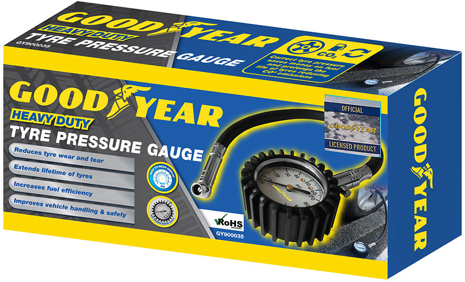 Goodyear Professional Heavy Duty Car Tyre Pressure Gauge Reduces Wear and Tear