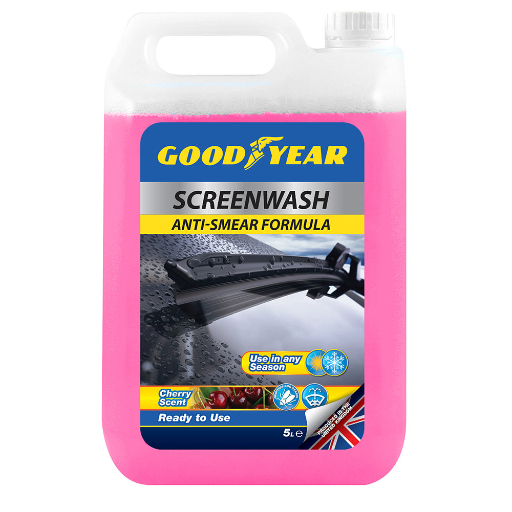 Goodyear 5 Litre Car Windscreen Wash AntiSmear Screen Wash Windshield