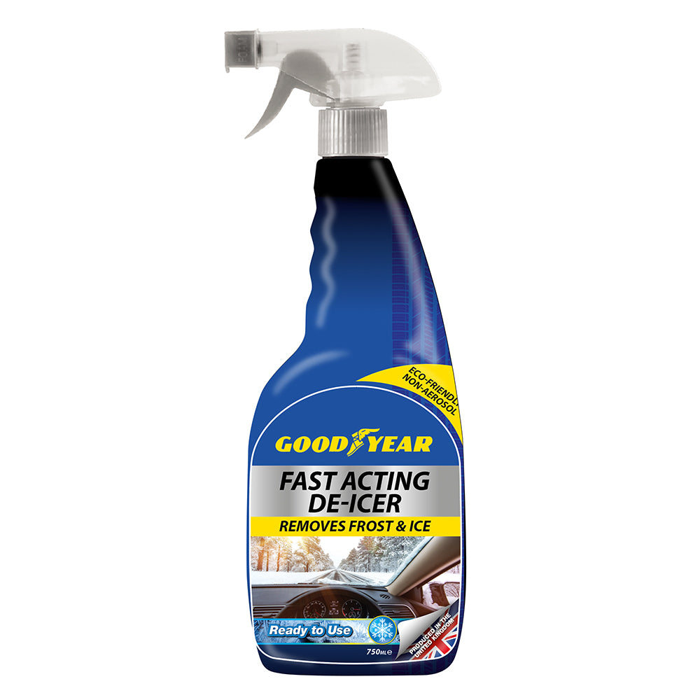 2 X Goodyear De-Icer Car Windscreen Melts Ice Snow Frost Spray 750ML Deicer