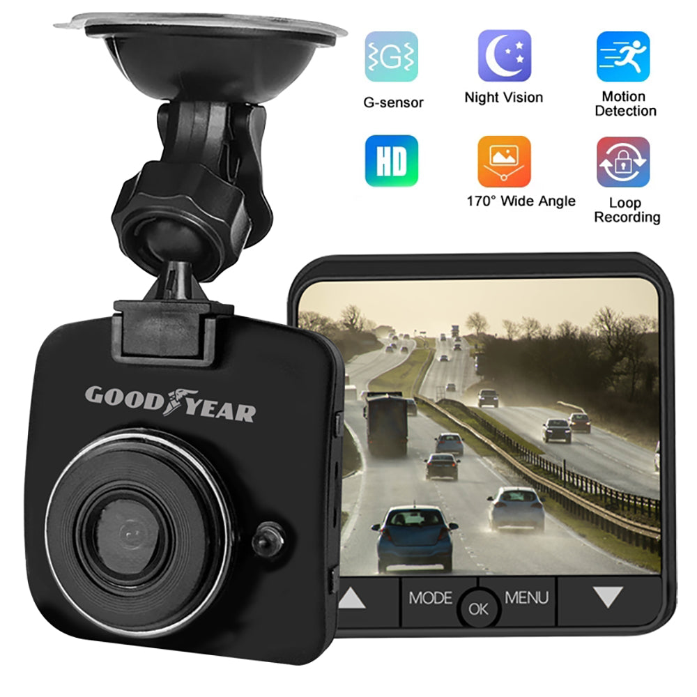 Goodyear Mini HD Dash Cam Car DVR Camera Video Recorder Motion Detection Sensor