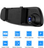 Goodyear HD Mirror Dash Cam Car DVR Video Recorder with Front and Rear Camera