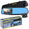 Goodyear HD Mirror Dash Cam Car DVR Video Recorder with Front and Rear Camera