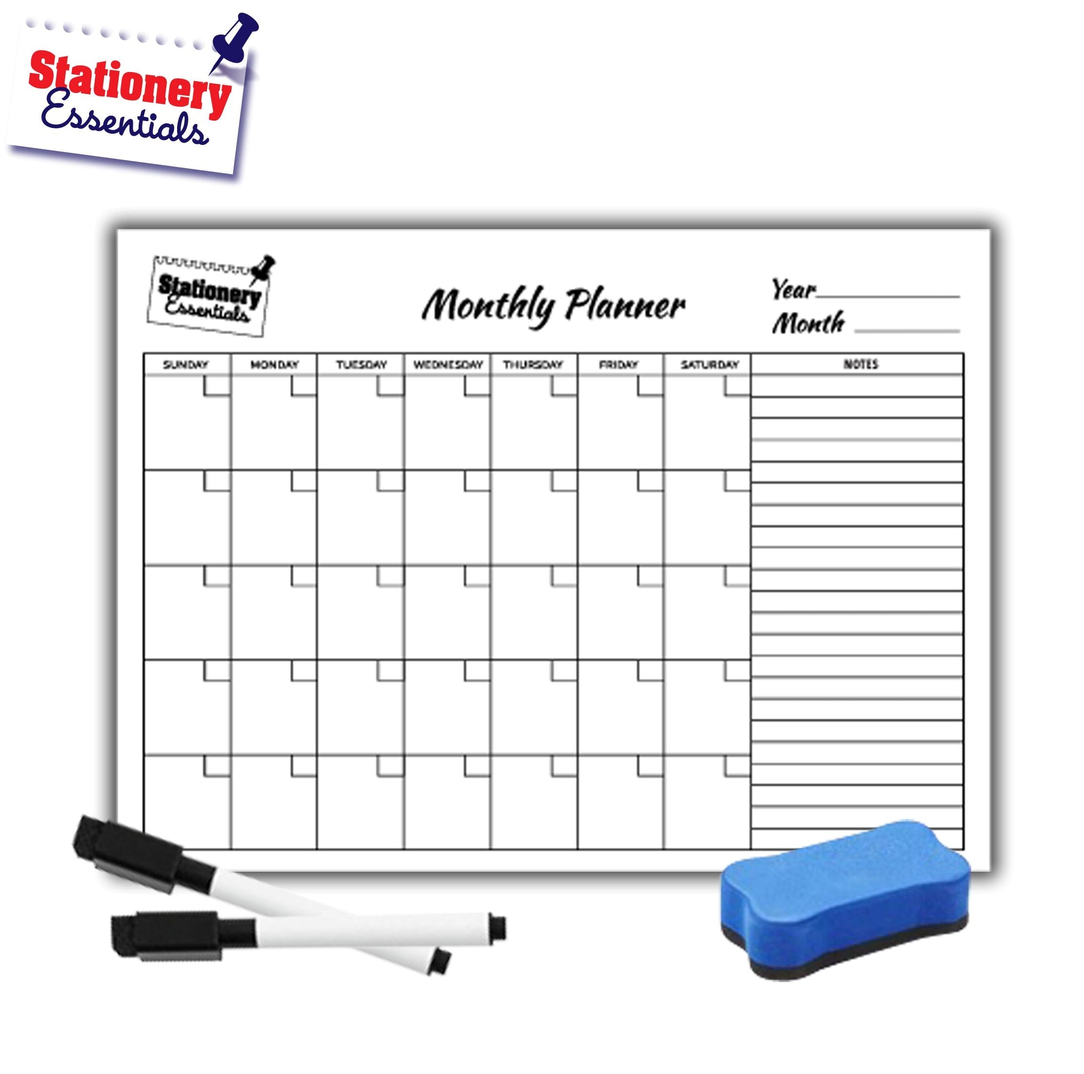 Magnetic Monthly Planner WhiteBoard Wipe Clean To Do List Organiser Memo Notice