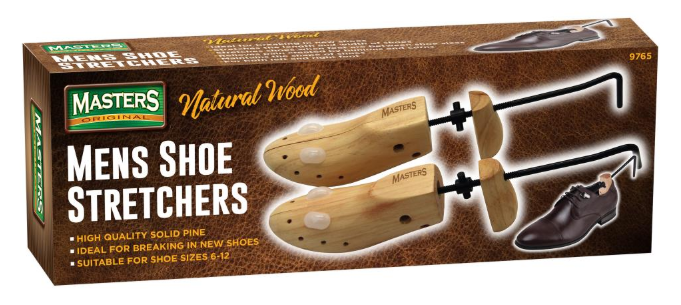 2 x Mens Gents Shoe Stretcher Wooden Tree Shaper Corn Bunion Blister Size 6 - 12