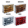 100pcs Christmas Decor Baubles Tree Xmas Balls Party Wedding Ornament Size 3/4/6