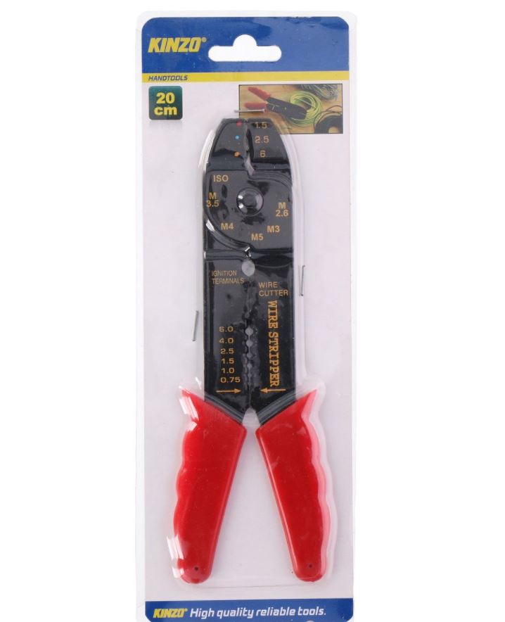 8''  4 Way Crimping Cutting Tool Electrical Wire Stripper Crimper Cutter Plier