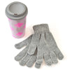 Patterned Travel Mug and Chenille Gloves Gift Set Christmas Party Gift Set