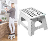 Dekton White Folding Step Stool 150kg Max Anti Slip Home Workplace Aid Ladder