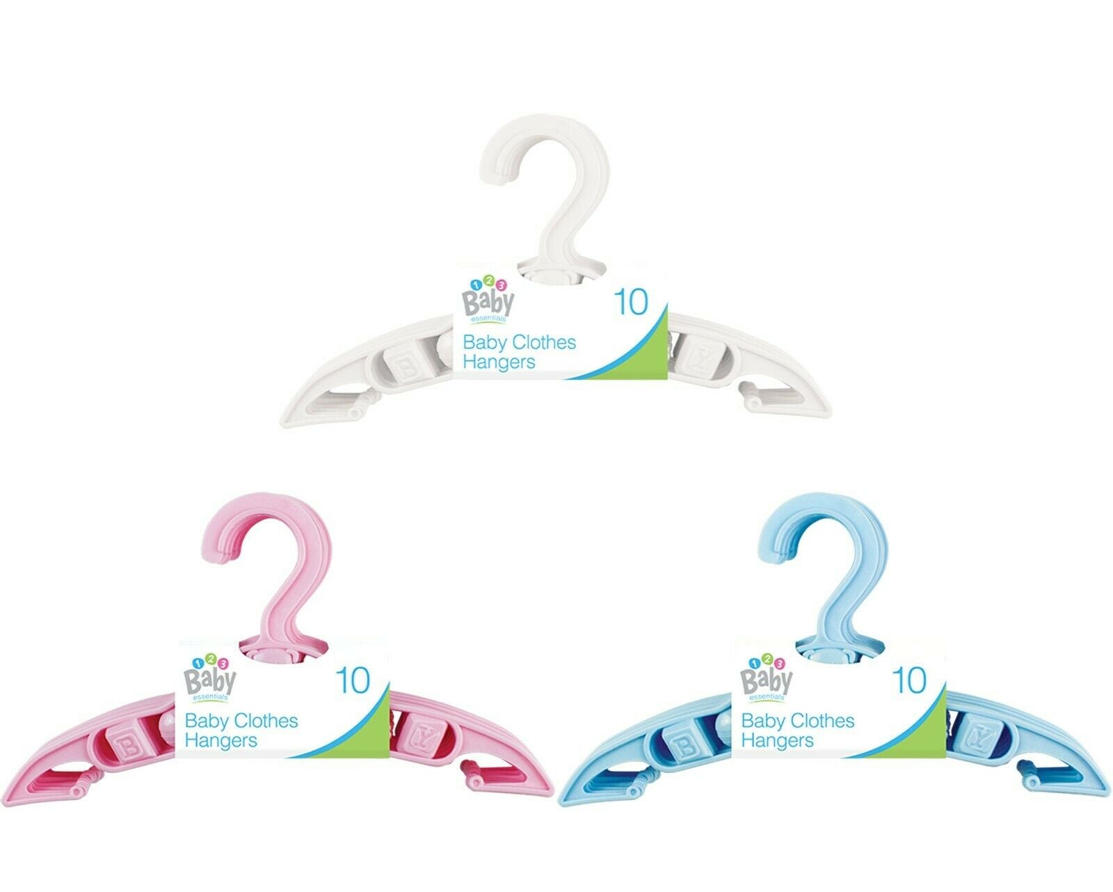 Baby Clothes Hangers Coat Trouser Toddler Kids Children Plastic Space Saver Slim