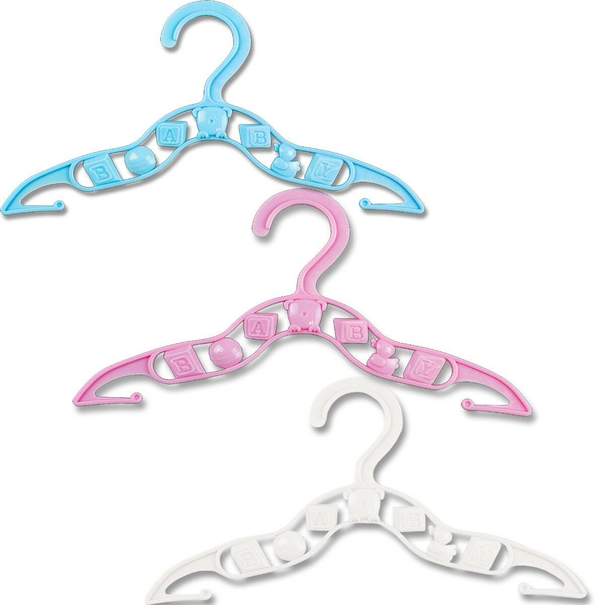 Baby Clothes Hangers Coat Trouser Toddler Kids Children Plastic Space Saver Slim