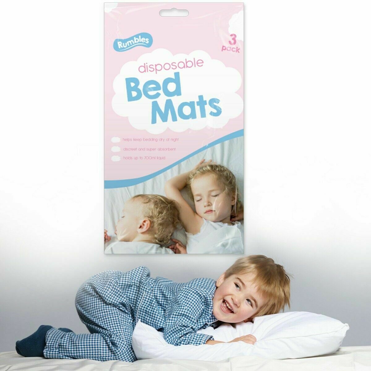 3pc Disposable Bed Mats 700ml Baby Changing Travel Incontinence Protection Sheet