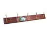 Strong Wooden Wall Coat Hanger Clothes Pine Mahogany Wood Rack Double Hooks Pegs
