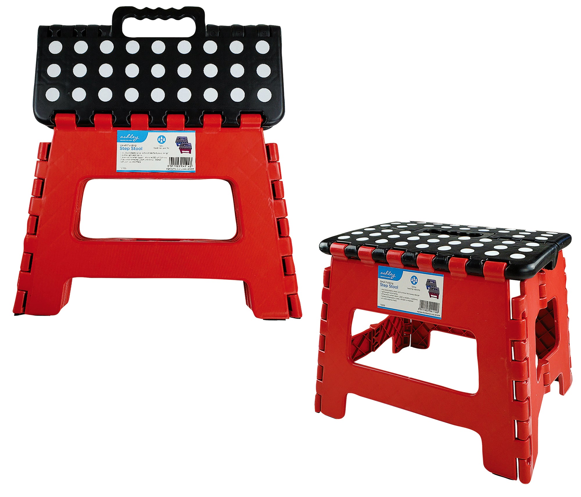 Folding Plastic Step Stool Multi Purpose Anti Slip Lightweight Handle Home 120Kg