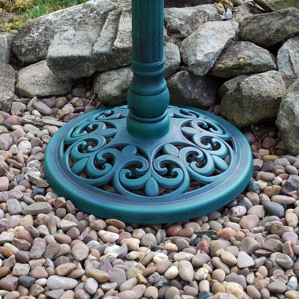 Traditional Bird Bath Pedestal Table Outdoor Waterproof Garden Feature Wild Bird