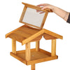 Bird Table With Built in Feeder Premium Wooden Free Standing Feeding Station