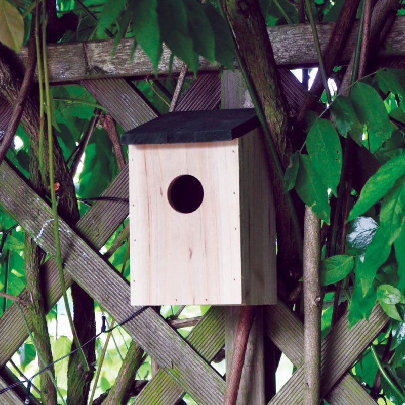 2x Wooden Nesting Boxes Nest Box Bird House Small Birds Blue Tit Robin Sparrow