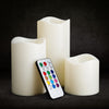 Colour Changing LED Candle Flameless Flickering LED Wax Mood Set with Remote