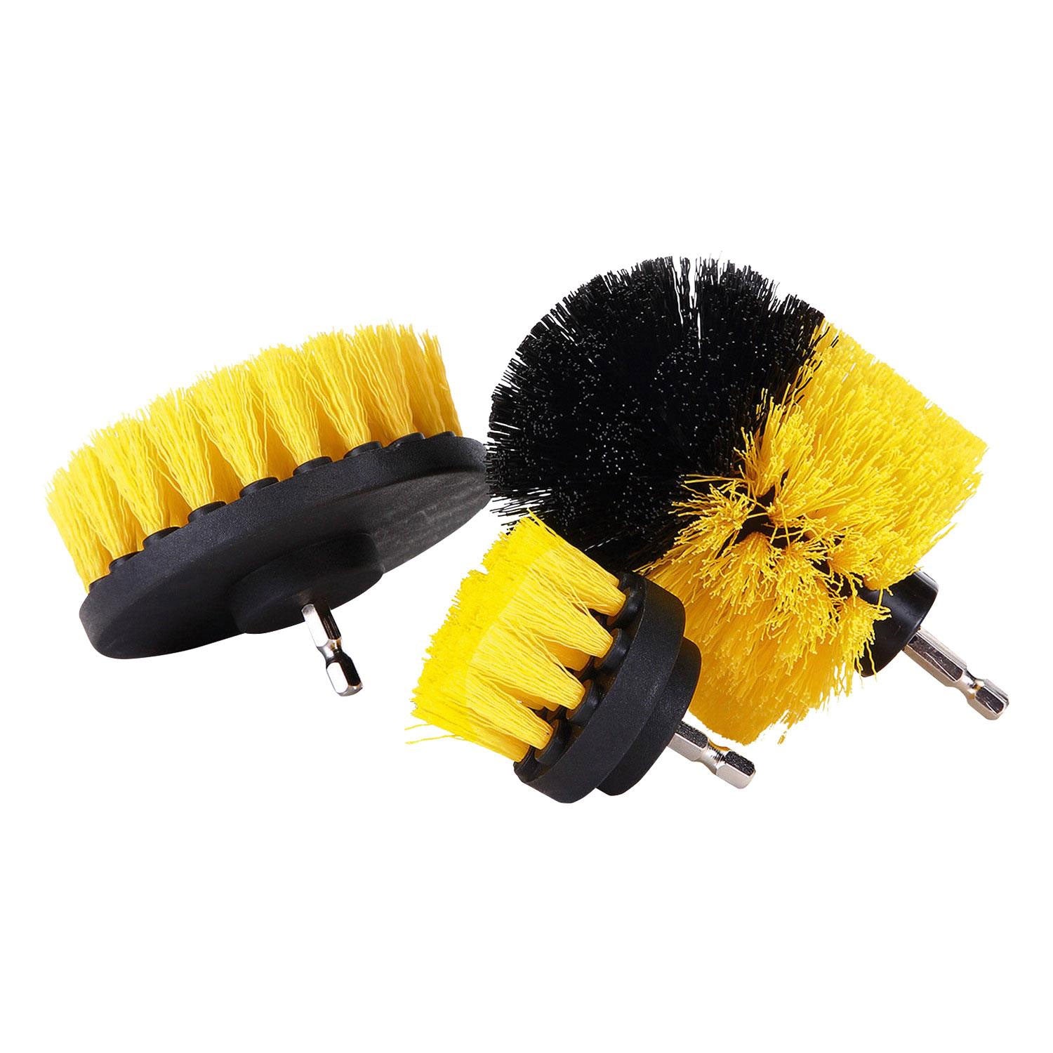 3PC Cleaning Drill Brush Cleaner Tool Electric Power Scrubber Kitchen Bath Car