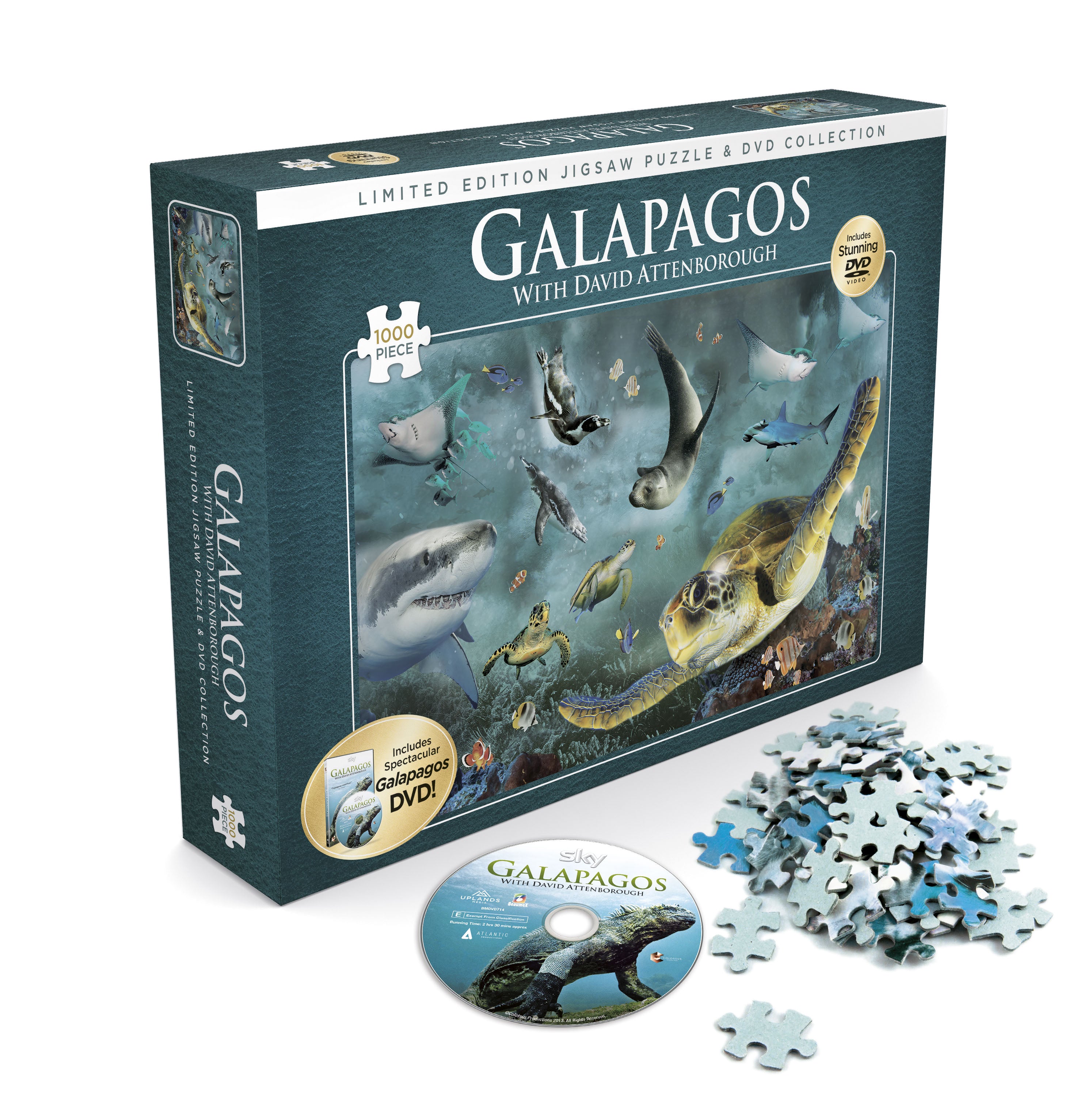 David Attenborough's Galapagos Jigsaw DVD Set Evolutionary Underwater Landscape