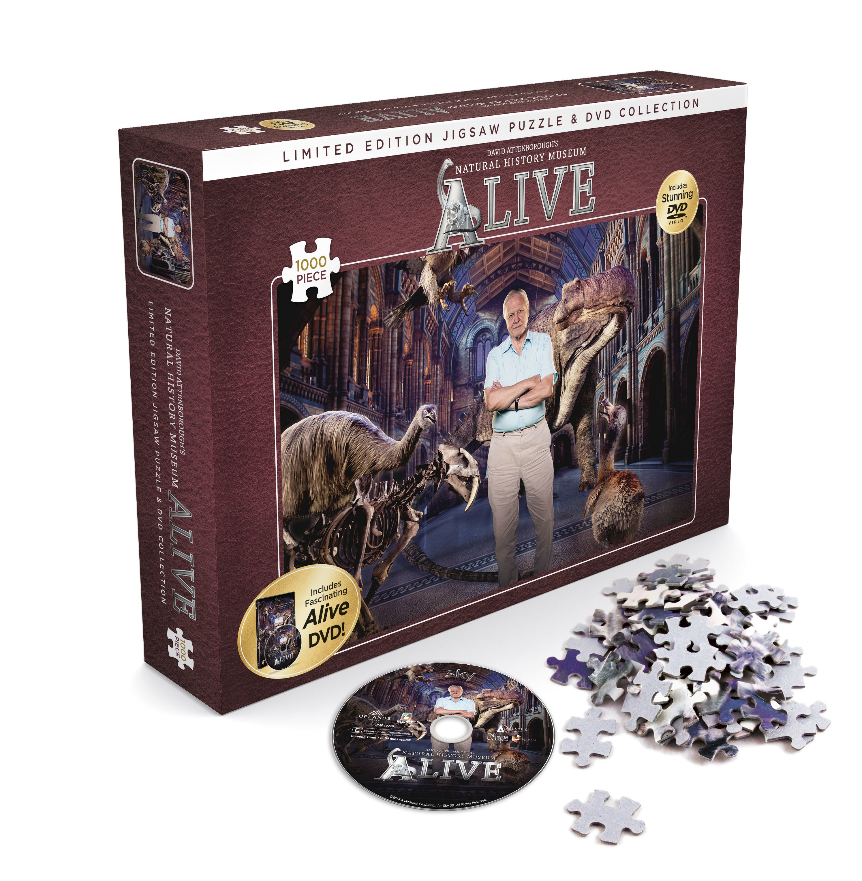 David Attenborough's Natural History Museum Alive 1000 Piece Jigsaw and DVD Set