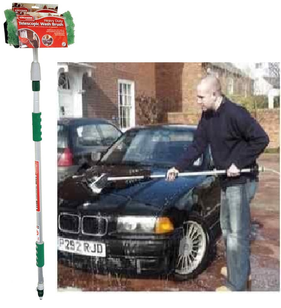 2M Telescopic Aluminium Car Van Truck Bus Window Cleaning Brush Hose Extendable