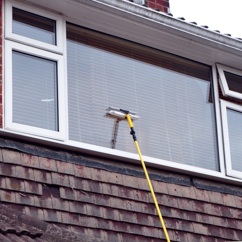 Kingfisher 3.5m 10ft Telescopic Window Cleaner Brush Squeegee Extendable Head UK