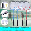 Professional Badminton Racquet Set 4 Player Racket Shuttlecock Poles Net Bag