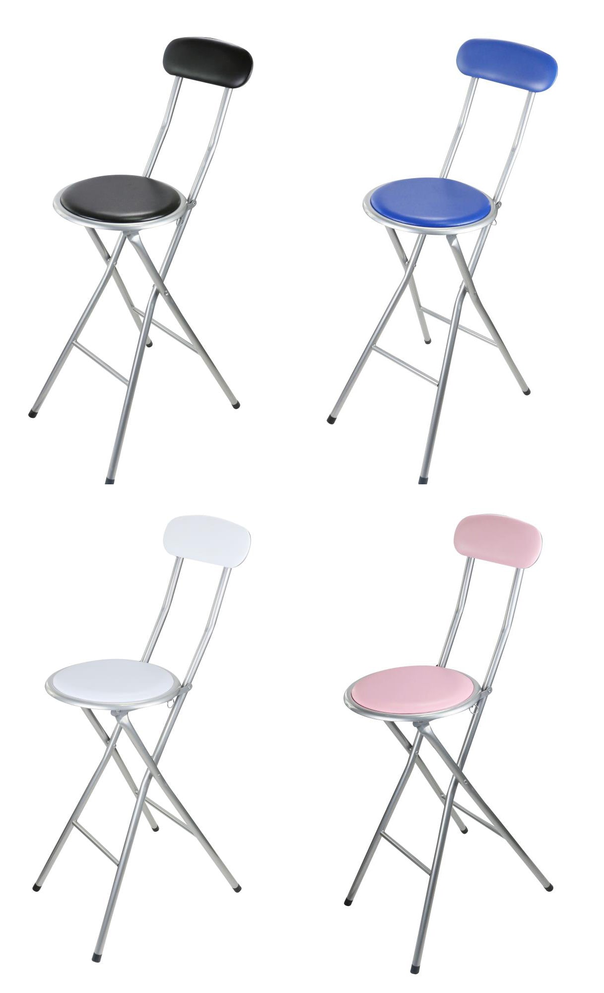 Folding Breakfast Bar Stool Foldable Padded Chair Seat Office Event Garden Party