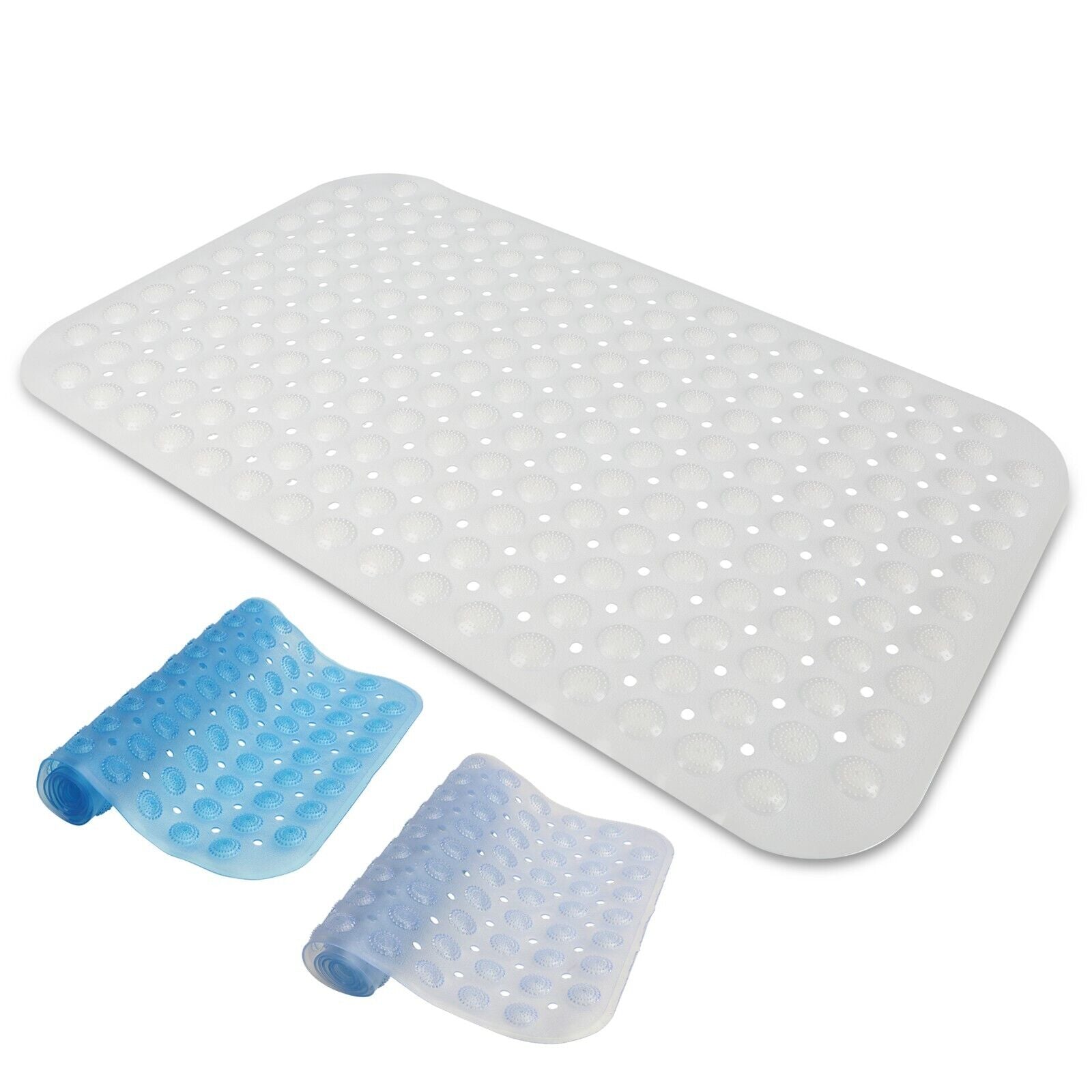 XLong Bath Shower Mat Anti Slip Non Slip Suction Cups Washable Bathroom 100x40cm