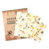 3 Pack Natural Reusable Beeswax Food Wrap Paper Bees Wax - Small Medium Large UK