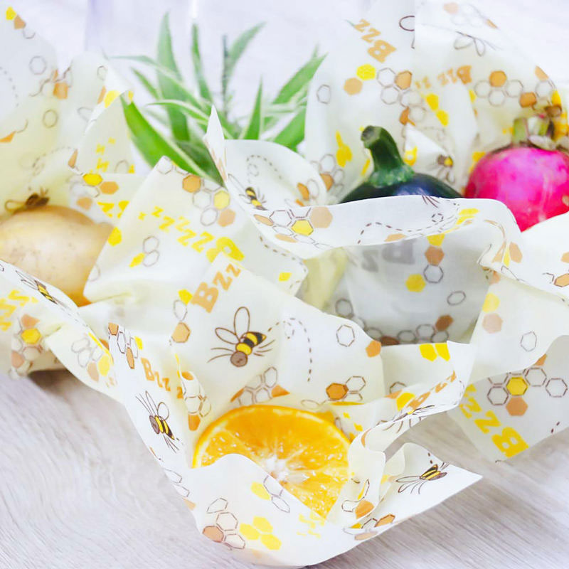 3 Pack Natural Reusable Beeswax Food Wrap Paper Bees Wax - Small Medium Large UK