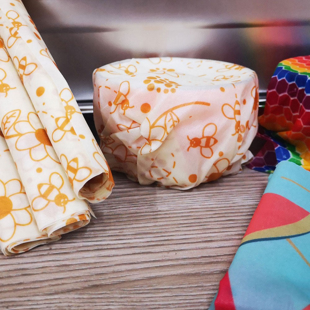 3 Pack Natural Reusable Beeswax Food Wrap Paper Bees Wax - Small Medium Large UK