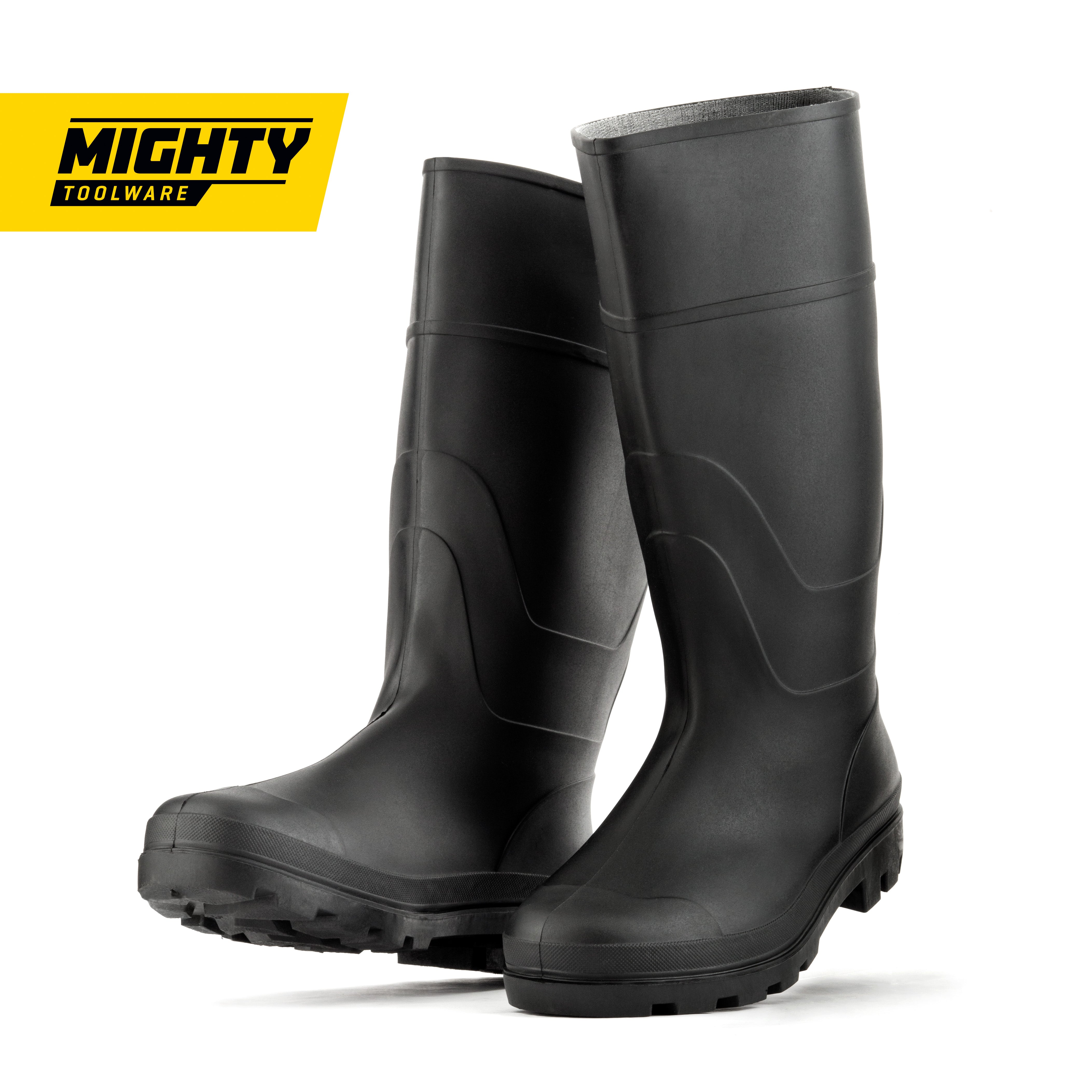 Black Rubber Wellingtons Mucker Mens Ladies Boys Wellies Snow Boots Shoes School