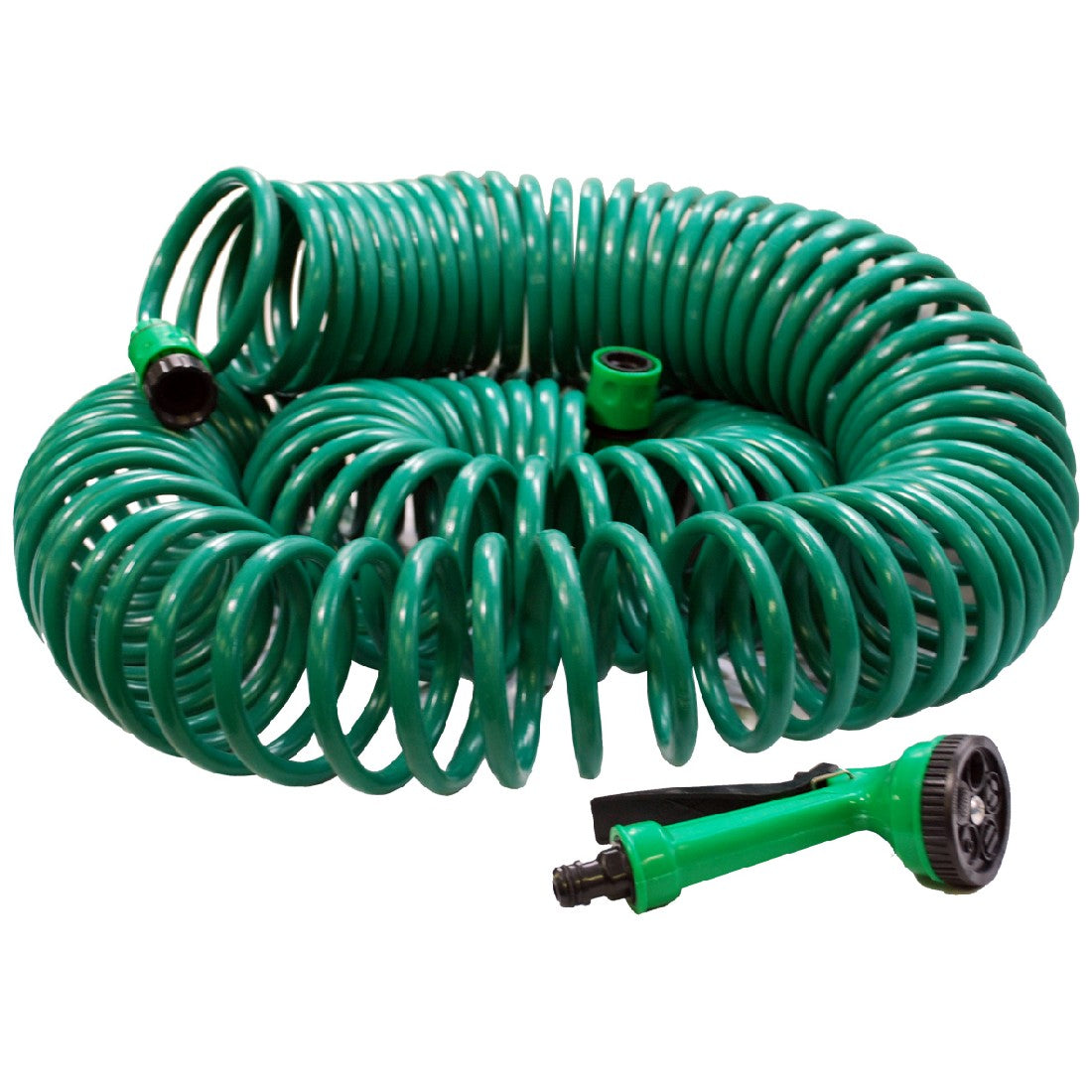 30m Retractable Coil Hose Pipe Reel Water Spray Gun Nozzle Garden Patio UK