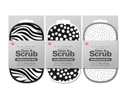 3 Pack 2in1 Kitchen Scrubbing Microfibre Clean Cloth Scouring Pad Antibacterial