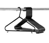 Adult Black Coat Hangers Strong Plastic Non-Slip Clothes Suit Trouser Bar 15 60