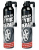 2 X Quick Fix Emergency Flat Tyre Inflate Puncture Repair Kit Car Van Bike Spray
