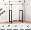 Adjustable Clothes Coat Garment Hanging Rail Rack Storage Double Stand Castors