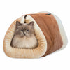 Two-In-One Cat Cave and Bed with Self-Heating Thermal Core No Electric Blanket