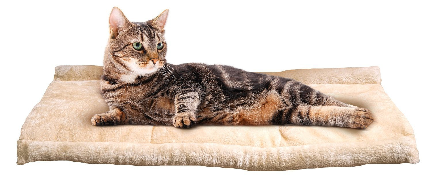 Two-In-One Cat Cave and Bed with Self-Heating Thermal Core No Electric Blanket