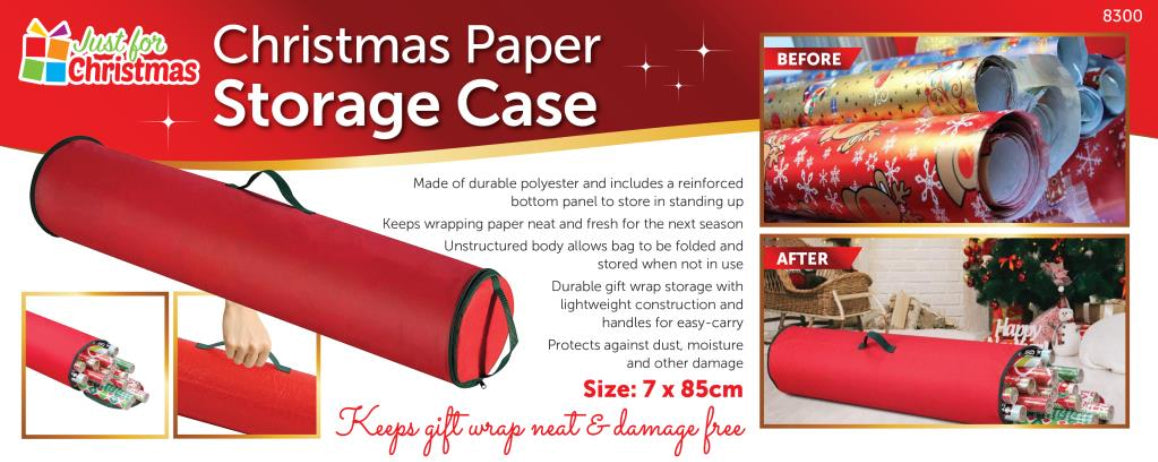 Christmas Wrapping Paper Storage Bag Container Fits 14-20 Gift Wrap Rolls
