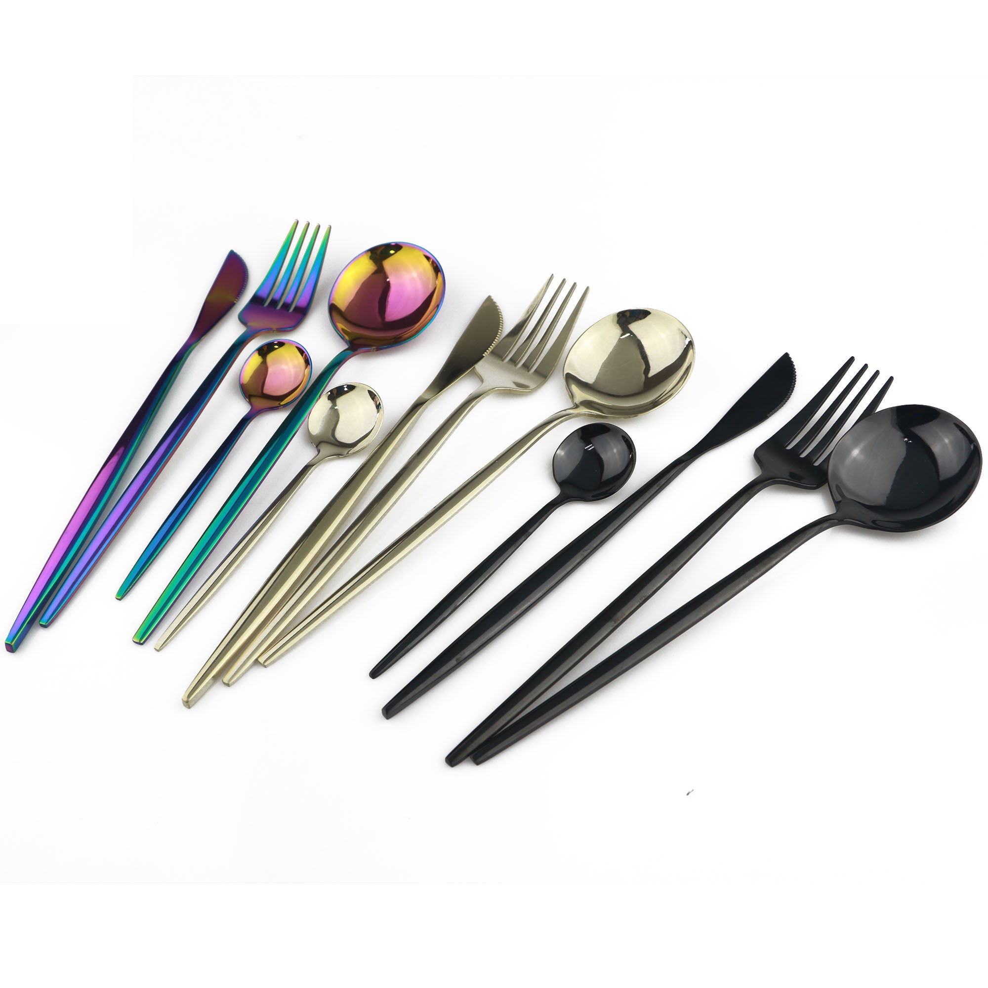 Premium Modern Cutlery Set Finest Quality Polished Stainless Steel 5 Colours