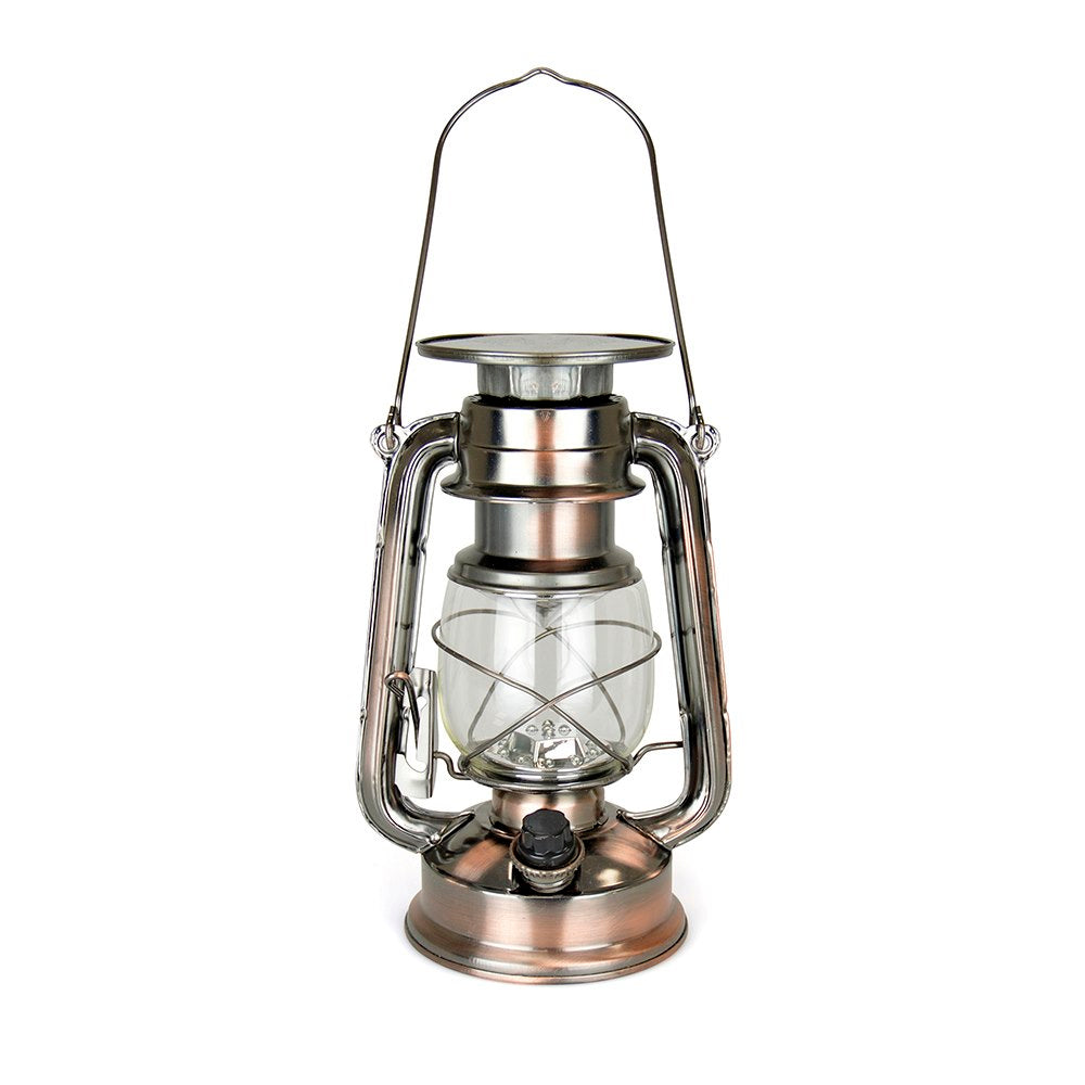 LED Retro Lamp Bright Antique Vintage Storm Lamps Solar Charge Battery Light