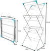 3 Tier Clothes Dryer Airer Foldable Laundry Rack Washing Line Drying Horse 14m