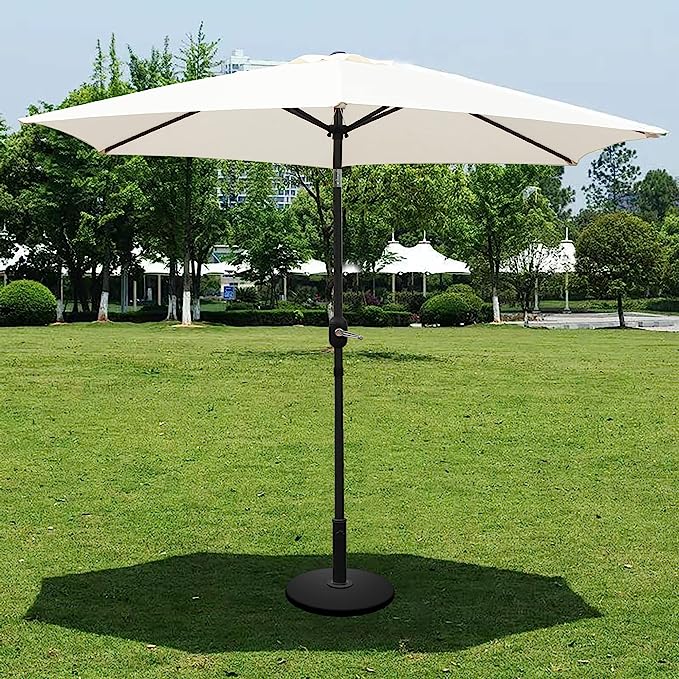 Garden Parasol 2.7m Tilt Sun Shade Umbrella Steel Crank Handle Open Close Large